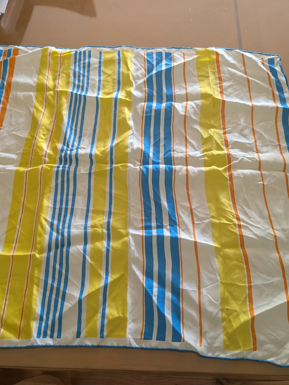 Silk, Lightweight Vera Scarf - Yellow, Blue, Orange